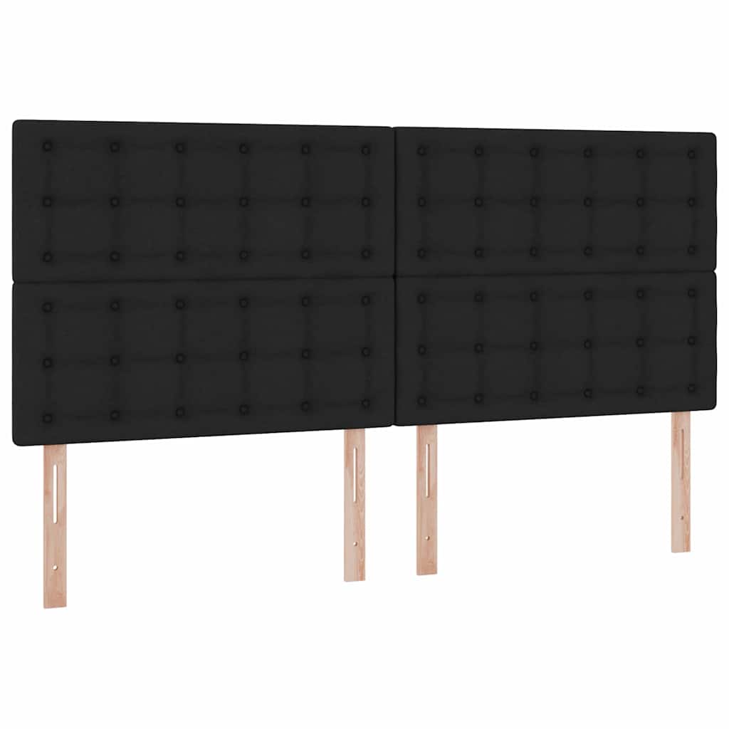 Letto con contenitore e LED Nero 200 x 200 cm Poliestere