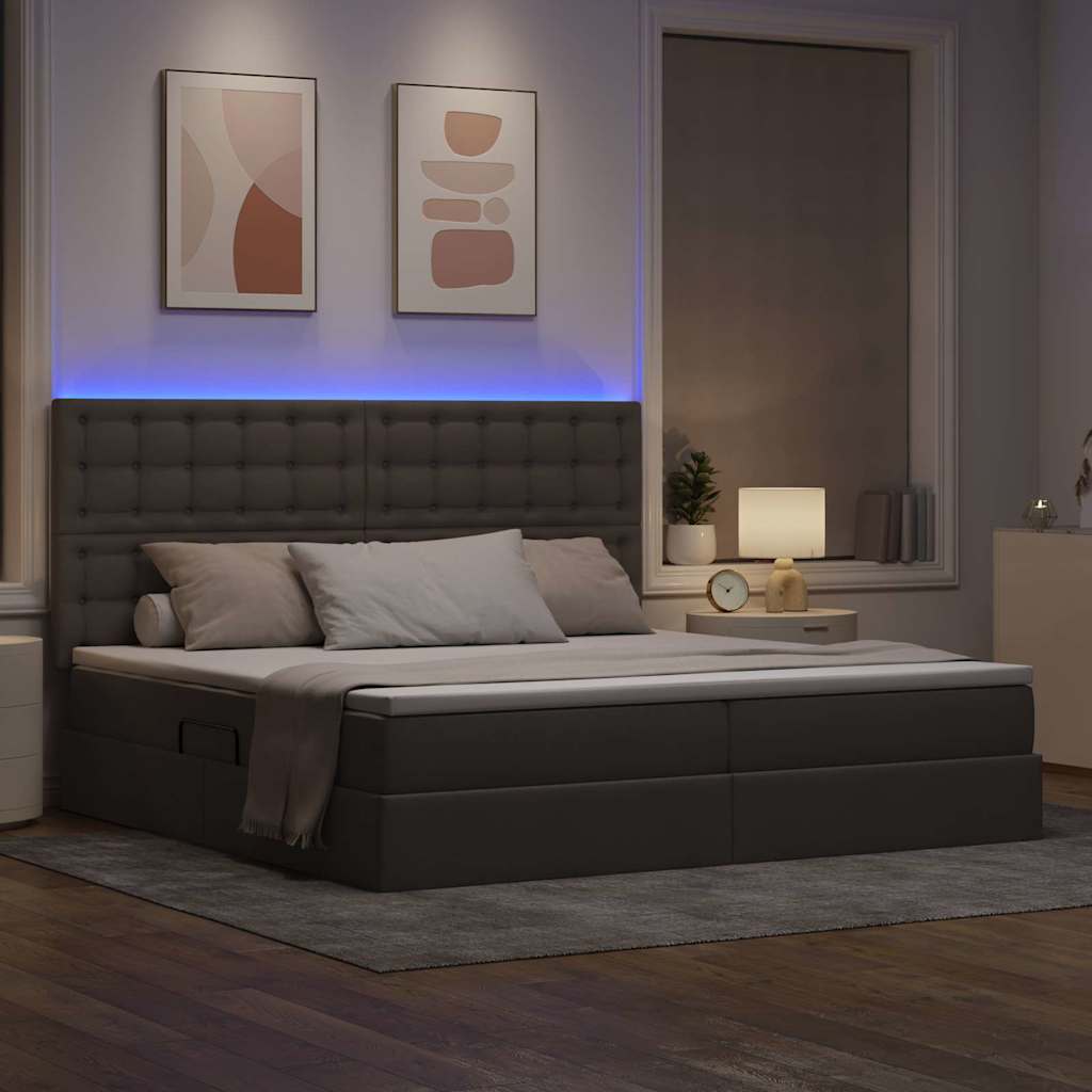 Letto con contenitore e LED Talpa 200 x 200 cm Poliestere
