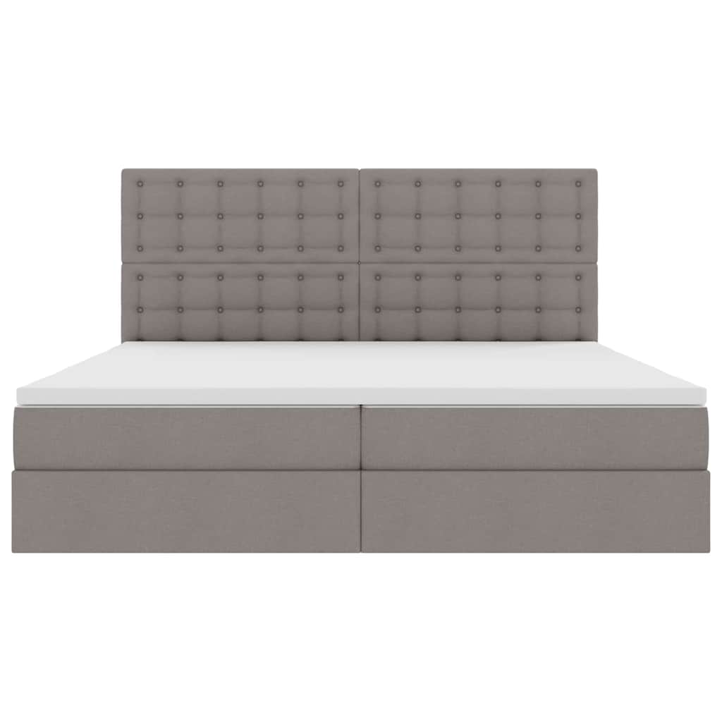 Letto con contenitore LED e materasso Tortora 200 x 200 cm | homemem39