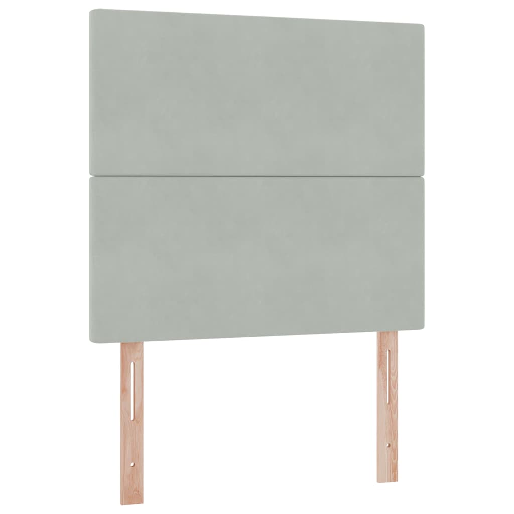Letto con contenitore LED e materasso Grigio Chiaro 90 x 190 cm | homemem39