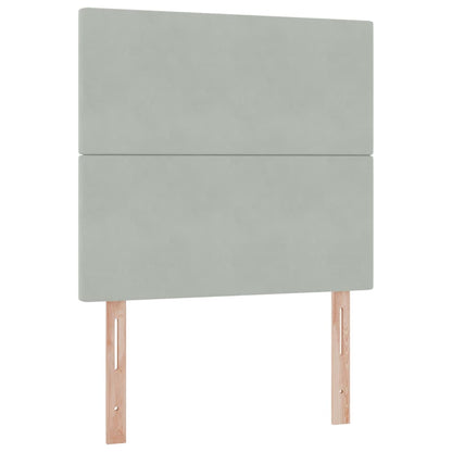 Letto con contenitore LED e materasso Grigio Chiaro | homemem39