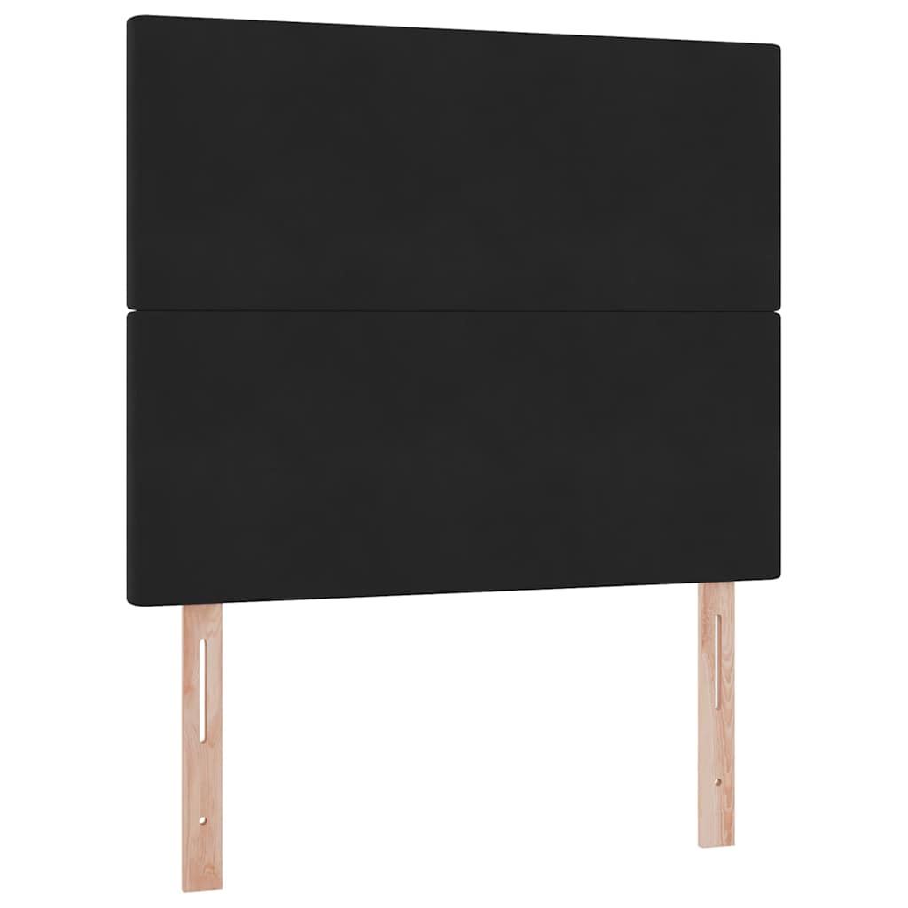 Letto con contenitore LED e materasso Nero 120 x 200 cm Velluto | homemem39