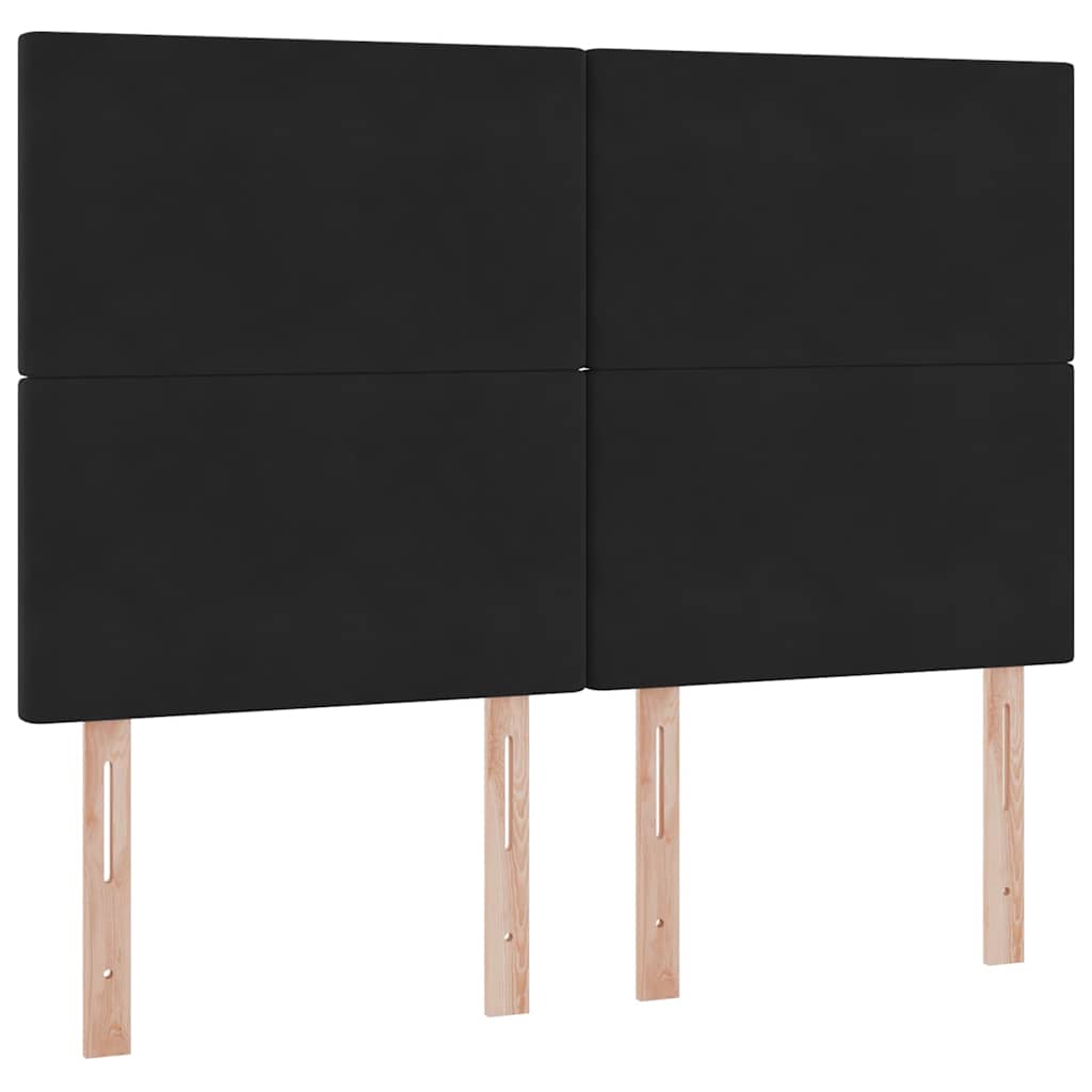 Letto con contenitore LED e materasso Nero 140 x 200 cm Velluto | homemem39