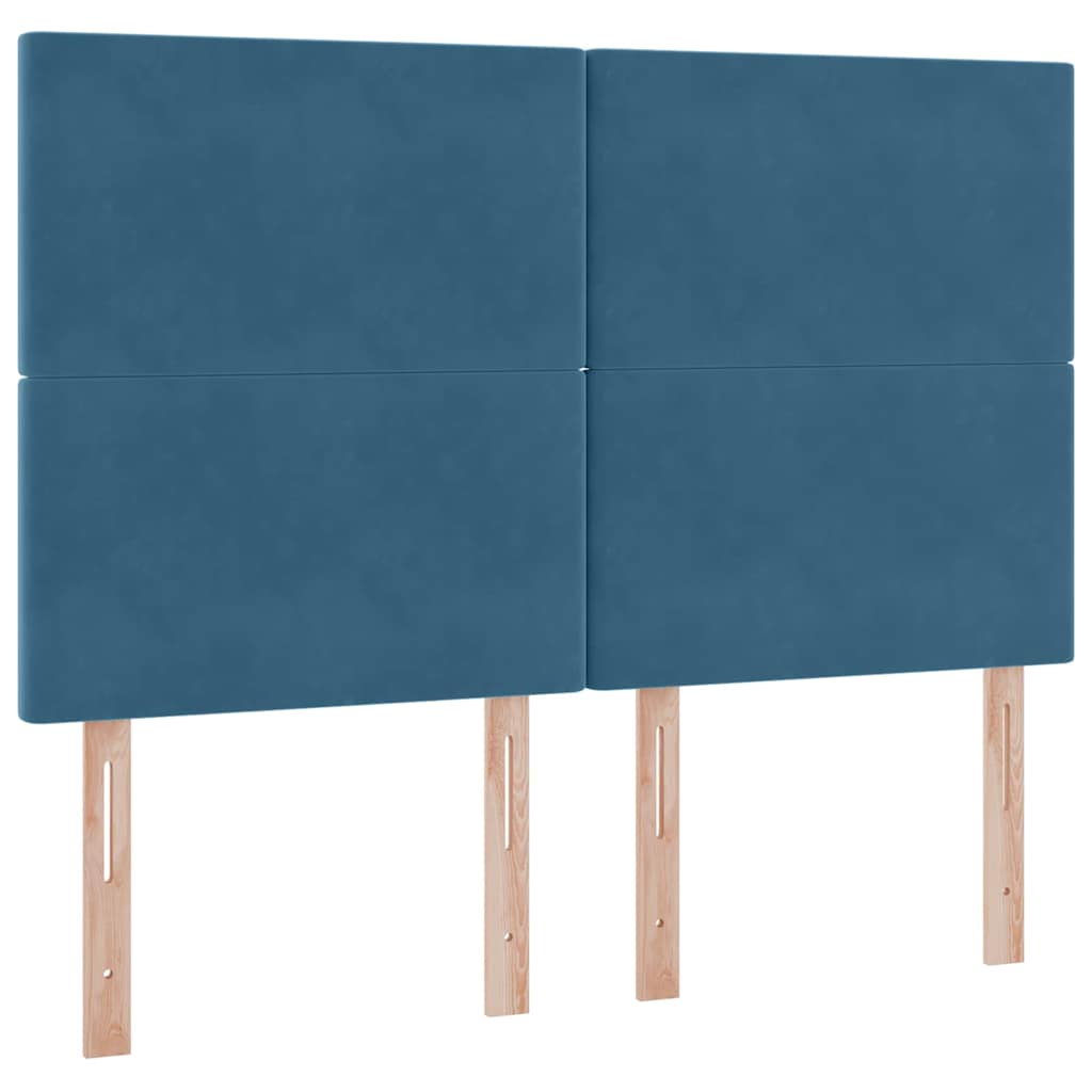 Letto con contenitore LED e materasso Blu Scuro 140 x 200 cm | homemem39