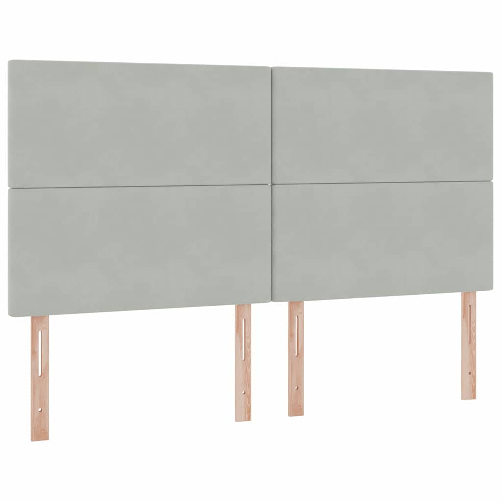 Letto con contenitore LED e materasso Grigio Chiaro | homemem39