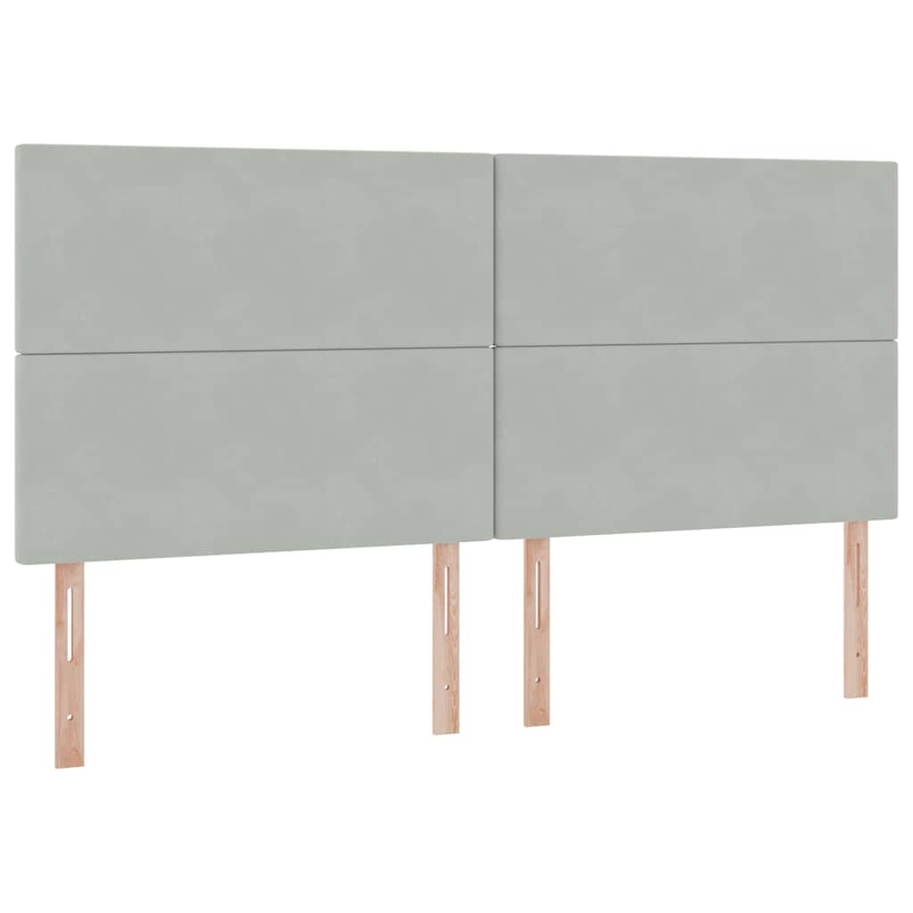 Letto con contenitore LED e materasso Grigio Chiaro | homemem39