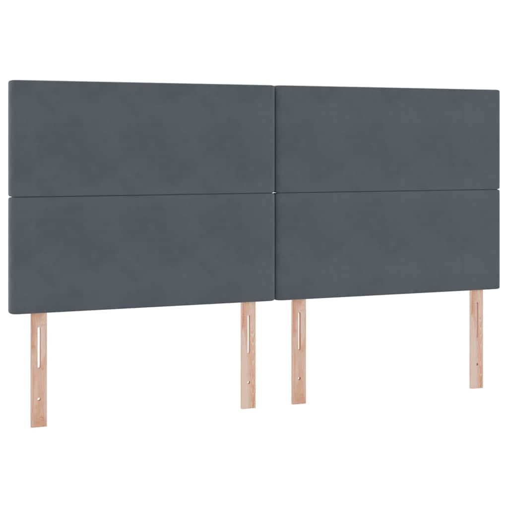 Letto con contenitore LED e materasso Grigio Scuro 200 x 200 cm | homemem39