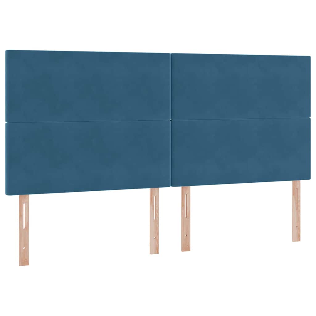 Letto con contenitore LED e materasso Blu Scuro 200 x 200 cm | homemem39
