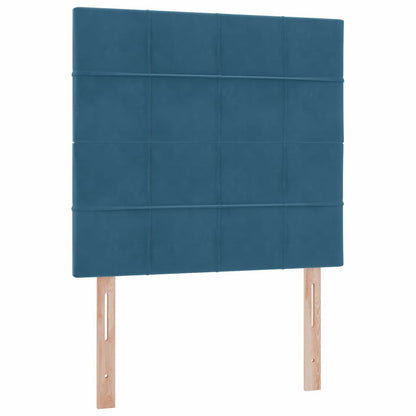 Letto con contenitore LED e materasso Blu Scuro 90 x 190 cm | homemem39