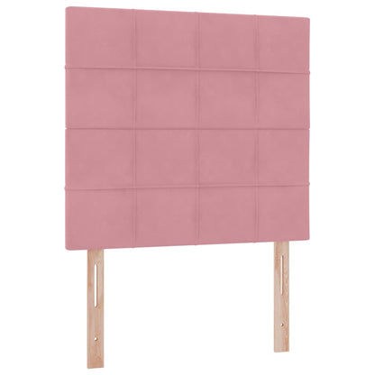 Letto con contenitore LED e materasso Rosa 90 x 200 cm Velluto | homemem39