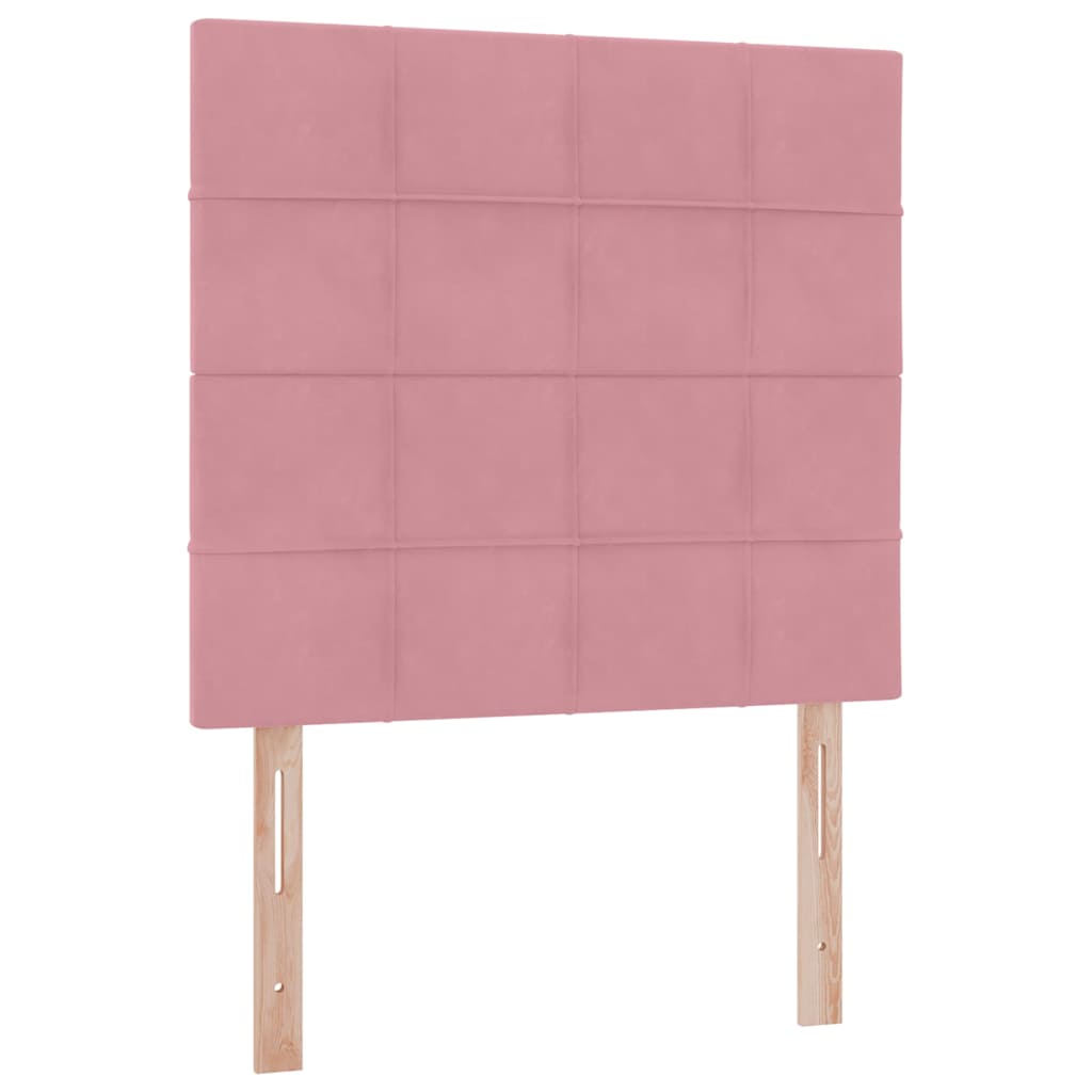 Letto con contenitore LED e materasso Rosa 100 x 200 cm Velluto | homemem39