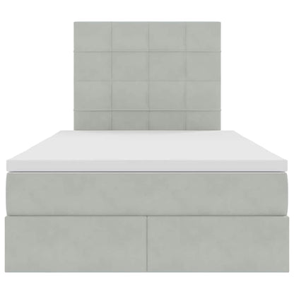 Letto con contenitore LED e materasso Grigio Chiaro | homemem39