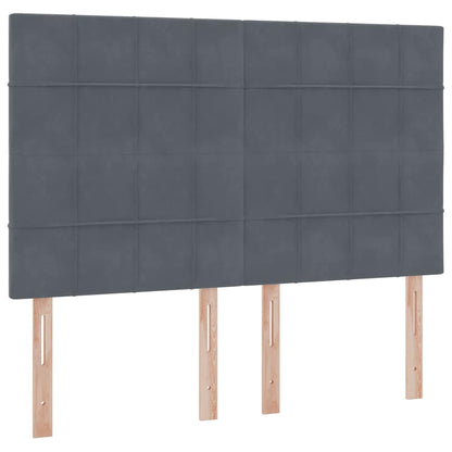 Letto con contenitore LED e materasso Grigio Scuro 140 x 190 cm | homemem39