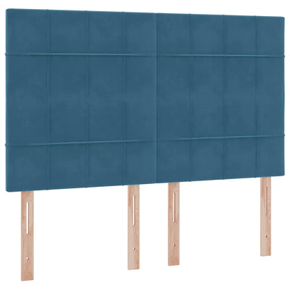 Letto con contenitore LED e materasso Blu Scuro 140 x 190 cm | homemem39