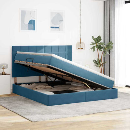 Letto con contenitore LED e materasso Blu Scuro 180 x 200 cm | homemem39