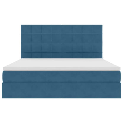 Letto con contenitore LED e materasso Blu Scuro 180 x 200 cm | homemem39