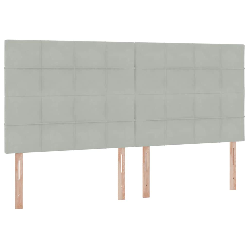 Letto con contenitore LED e materasso Grigio Chiaro | homemem39