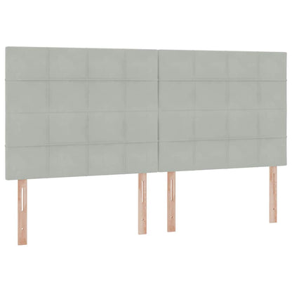 Letto con contenitore LED e materasso Grigio Chiaro | homemem39