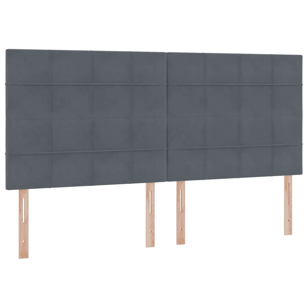 Letto con contenitore LED e materasso Grigio Scuro 200 x 200 cm | homemem39