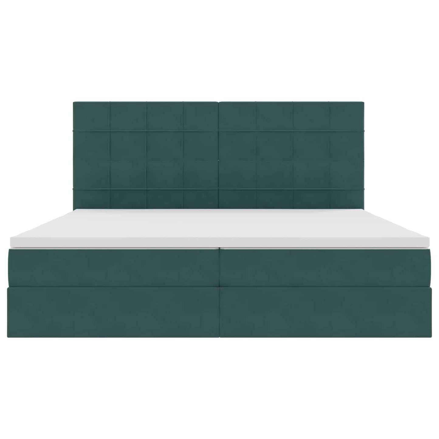 Letto con contenitore LED e materasso Verde Scuro 200 x 200 cm | homemem39