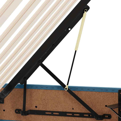 Letto con contenitore LED e materasso Blu Scuro 200 x 200 cm | homemem39