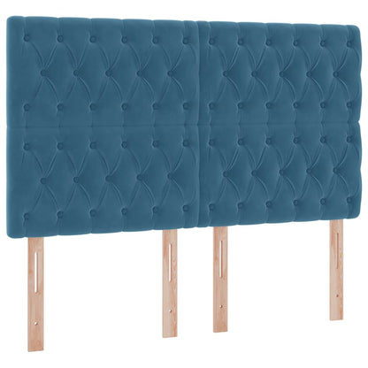Letto con contenitore LED e materasso Blu Scuro 140 x 190 cm | homemem39