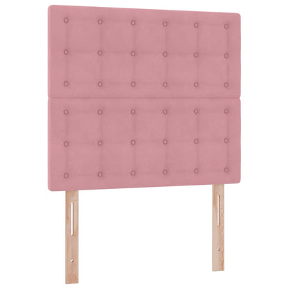 Letto con contenitore LED e materasso Rosa 90 x 190 cm Velluto | homemem39