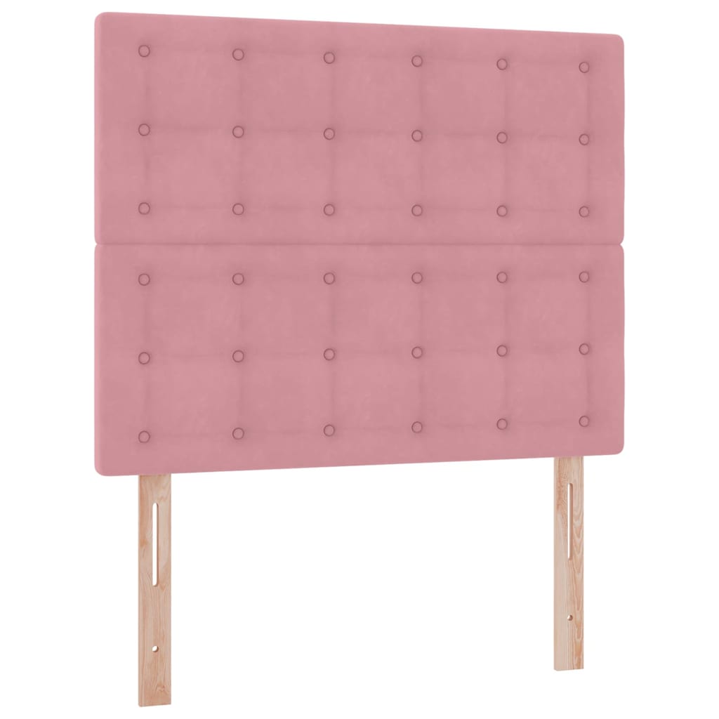 Letto con contenitore LED e materasso Rosa 120 x 200 cm Velluto | homemem39