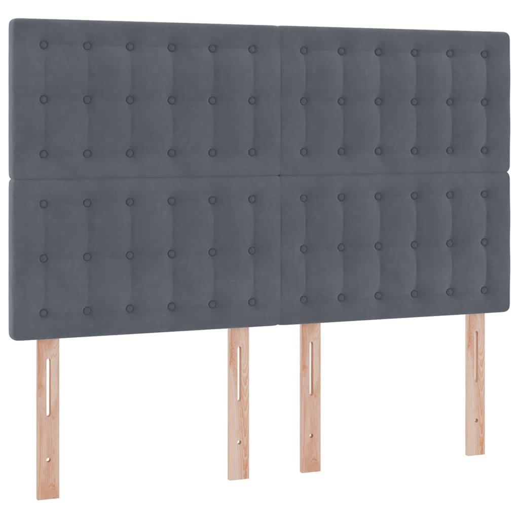 Letto con contenitore LED e materasso Grigio Scuro 140 x 190 cm | homemem39