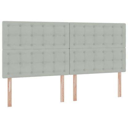 Letto con contenitore LED e materasso Grigio Chiaro | homemem39