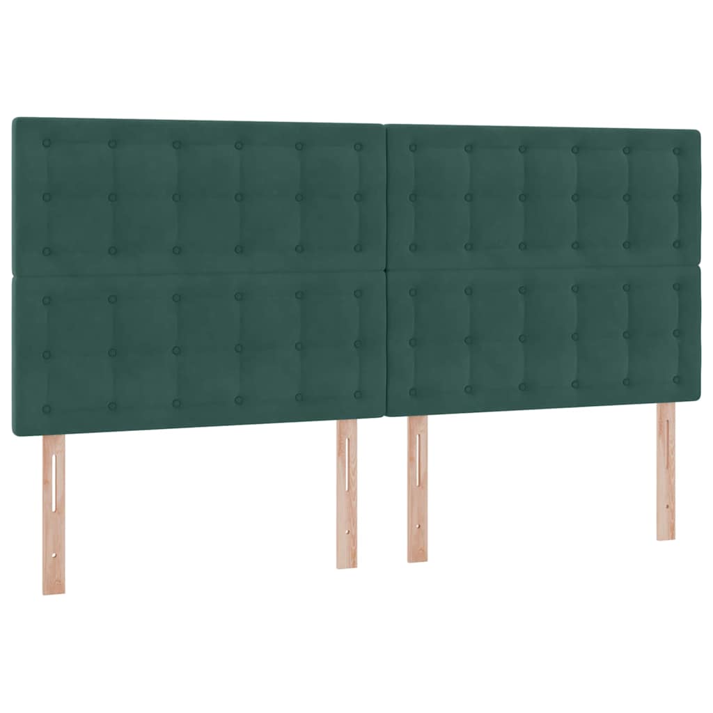 Letto con contenitore LED e materasso Verde Scuro 200 x 200 cm | homemem39