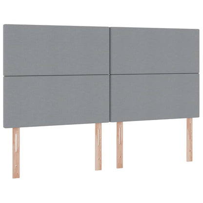 Letto con contenitore LED e materasso Grigio Chiaro