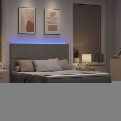 Letto con contenitore LED e materasso Tortora 180 x 200 cm