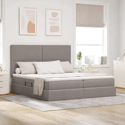 Letto con contenitore LED e materasso Tortora 200 x 200 cm