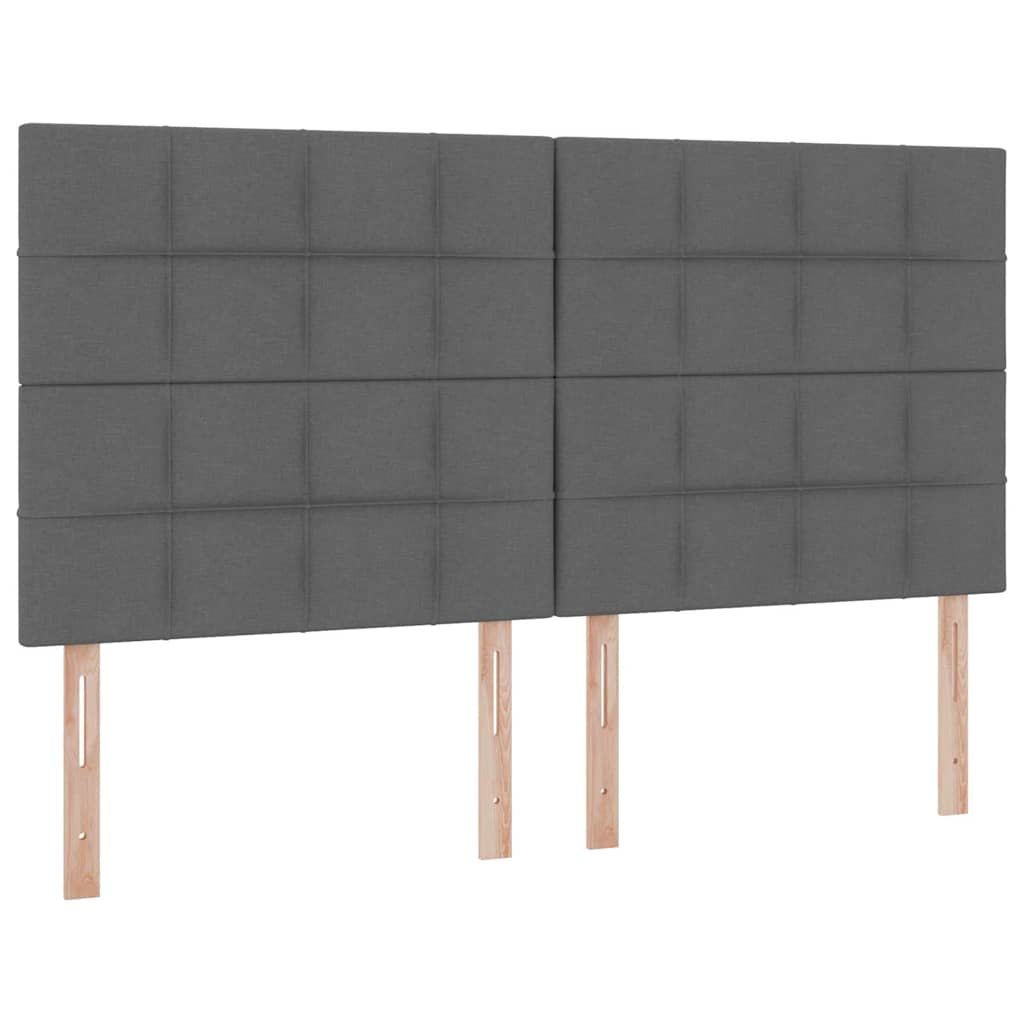Letto con contenitore LED e materasso Grigio Scuro 180 x 200 cm