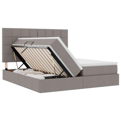 Letto con contenitore LED e materasso Tortora 180 x 200 cm