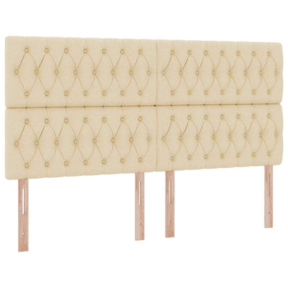 Letto con contenitore LED e materasso Crema 200 x 200 cm