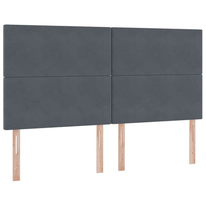 Letto con contenitore LED e materasso Grigio Scuro 180 x 200 cm