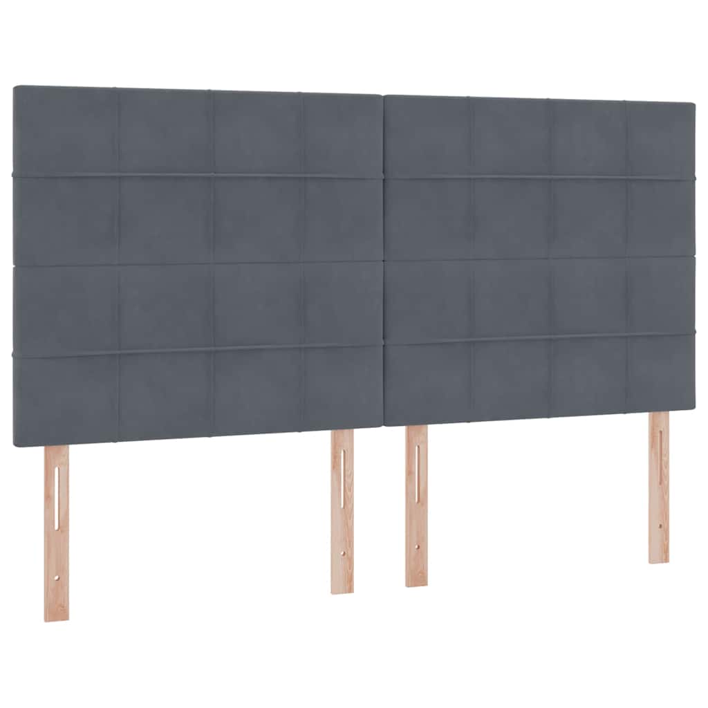 Letto con contenitore LED e materasso Grigio Scuro 180 x 200 cm