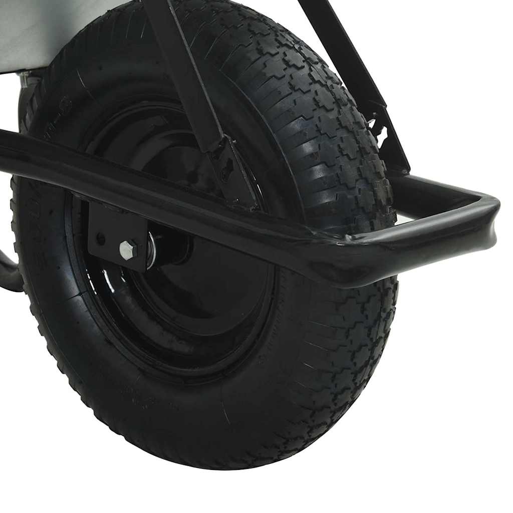 Carriole Argento e Nero 141 x 60 x 57 cm Acciaio | homemem39