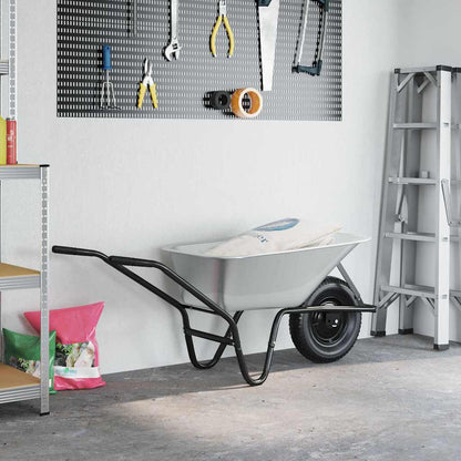Carriole Argento e Nero 141 x 60 x 57 cm Acciaio | homemem39