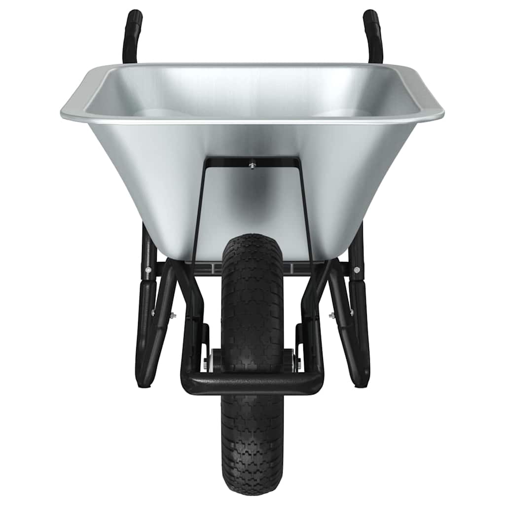 Carriole Argento e Nero 141 x 60 x 57 cm Acciaio | homemem39