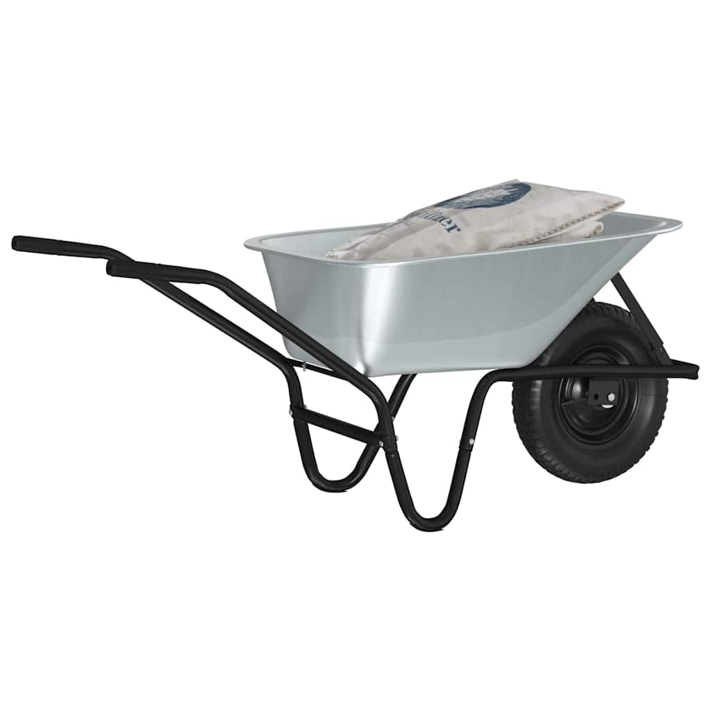 Carriole Argento e Nero 141 x 60 x 57 cm Acciaio | homemem39