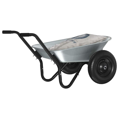 Carriole Argento e Nero 124 x 73 x 65 cm Acciaio