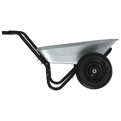 Carriole Argento e Nero 124 x 73 x 65 cm Acciaio | homemem39