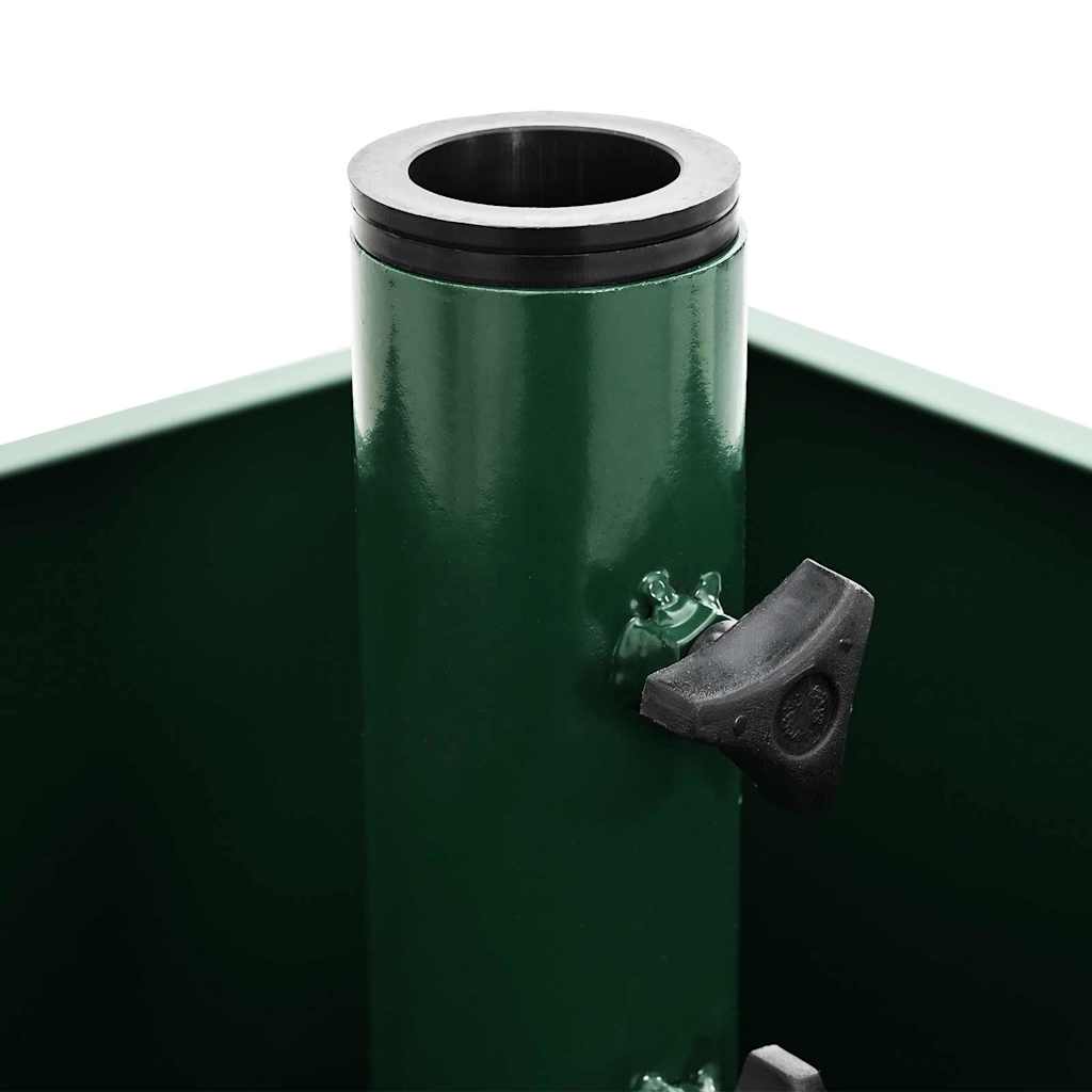 Base per Parasol con Vaso Verde 45 x 45 x 45 cm Acciaio - homemem39