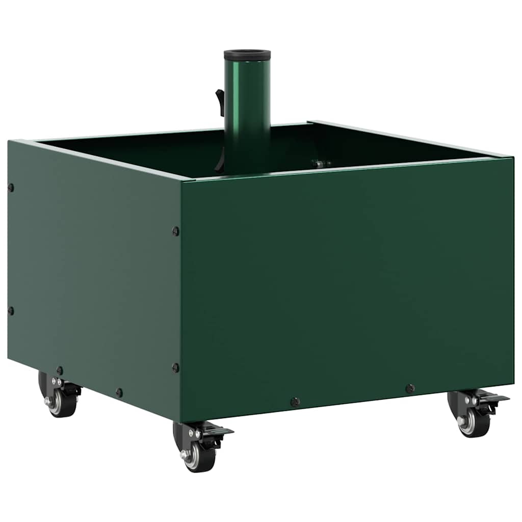 Base per Parasol con Vaso Verde 45 x 45 x 45 cm Acciaio - homemem39