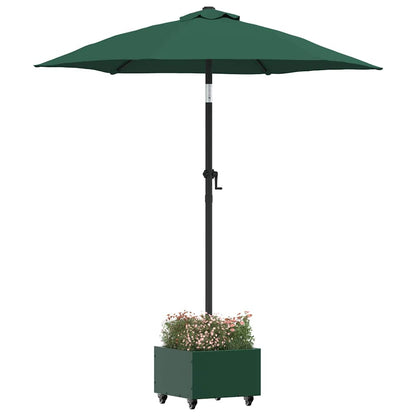 Base per Parasol con Vaso Verde 45 x 45 x 45 cm Acciaio - homemem39
