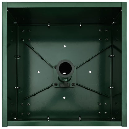 Base per Parasol con Vaso Verde 45 x 45 x 45 cm Acciaio - homemem39