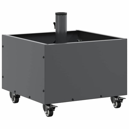 Base per Parasol con Vaso Antracite 45 x 45 x 45 cm Acciaio - homemem39